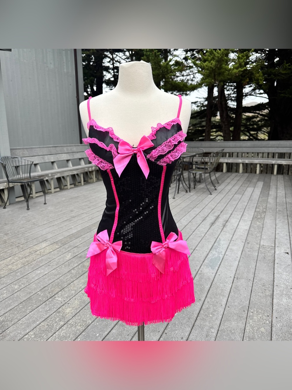 Y2K Hot Pink & Black Flapper Costume